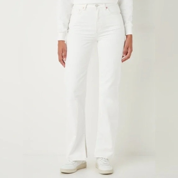 Mango Denim - MANGO Miranda High Rise Straight Leg Ankle Slit - NEW w/ Tags - Size 2